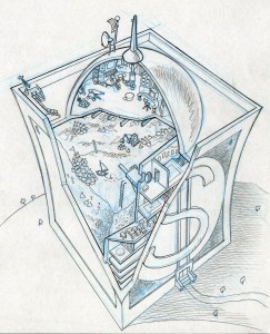 Spaccato del deoposito disegnato da Blasco Pisapia